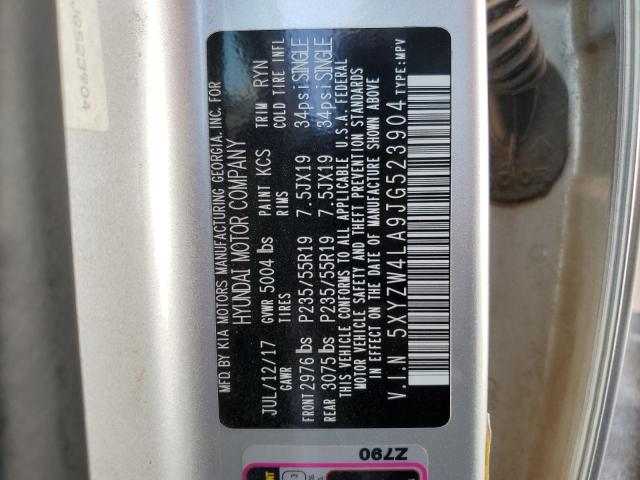 5XYZW4LA9JG523904 - 2018 HYUNDAI SANTA FE S SILVER photo 12