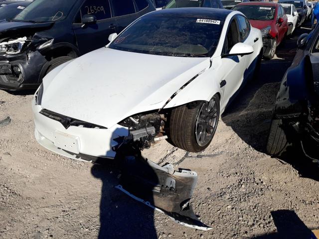 5YJSA1E60MF450893 - 2021 TESLA MODEL S თეთრი ფოტო 2