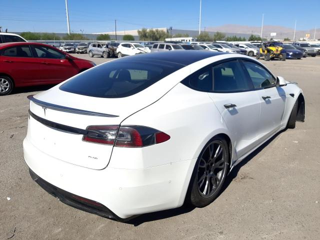 5YJSA1E60MF450893 - 2021 TESLA MODEL S თეთრი ფოტო 4