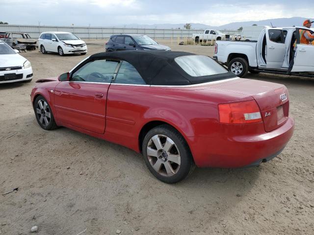 WAUAC48HX5K001212 - 2005 AUDI A4 1.8 CABRIOLET RED photo 2