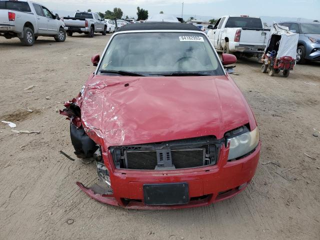 WAUAC48HX5K001212 - 2005 AUDI A4 1.8 CABRIOLET RED photo 5