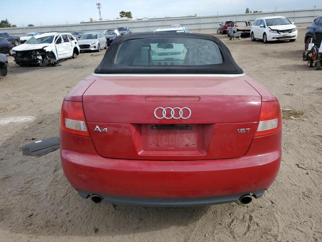 WAUAC48HX5K001212 - 2005 AUDI A4 1.8 CABRIOLET RED photo 6