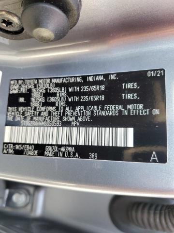 5TDGZRAH4MS050593 - 2021 TOYOTA HIGHLANDER XLE Turkuaz foto 13