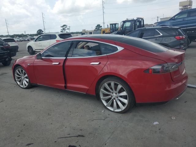 5YJSA1AG7DFP12228 - 2013 TESLA MODEL S RED photo 2