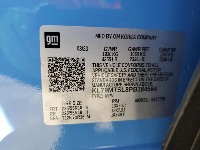 KL79MTSL8PB164564 - 2023 CHEVROLET TRAILBLAZE RS BLUE photo 13