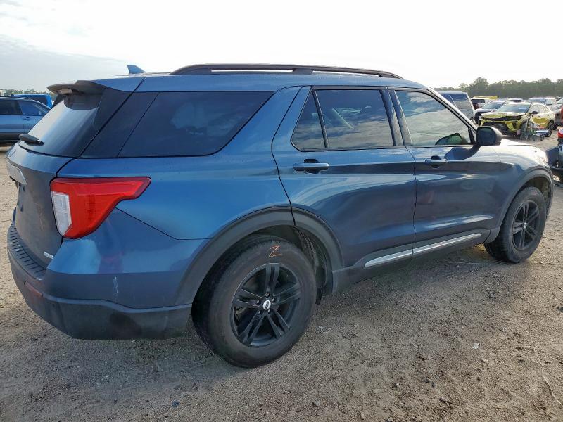 1FMSK7DH7LGB63263 - 2020 FORD EXPLORER XLT BLUE photo 3