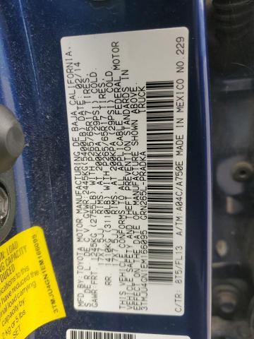 3TMJU4GN1EM166095 - 2014 TOYOTA TACOMA DOUBLE CAB PRERUNNER BLUE photo 12