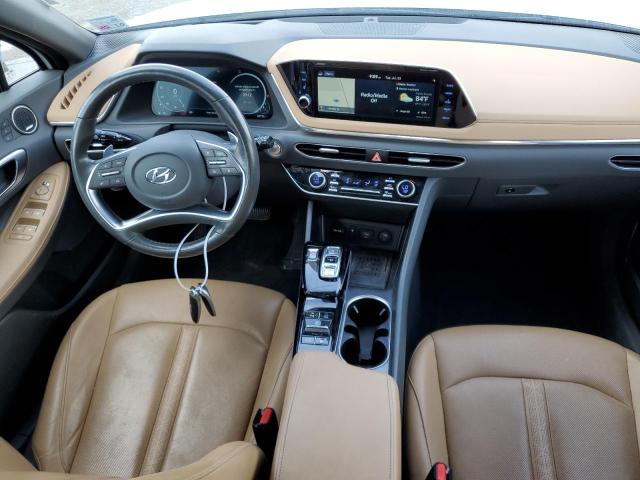 5NPEH4J20MH086960 - 2021 HYUNDAI SONATA LIMITED WHITE photo 8