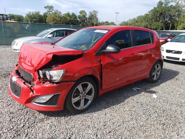 1G1JG6SB3D4158034 - 2013 CHEVROLET SONIC RS RED photo 1