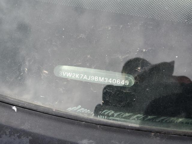 3VW2K7AJ9BM340649 - 2011 VOLKSWAGEN JETTA BASE 黑色 照片 12