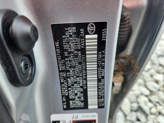 4T1BF1FK9FU097721 - 2015 TOYOTA CAMRY LE Gümüş foto 12