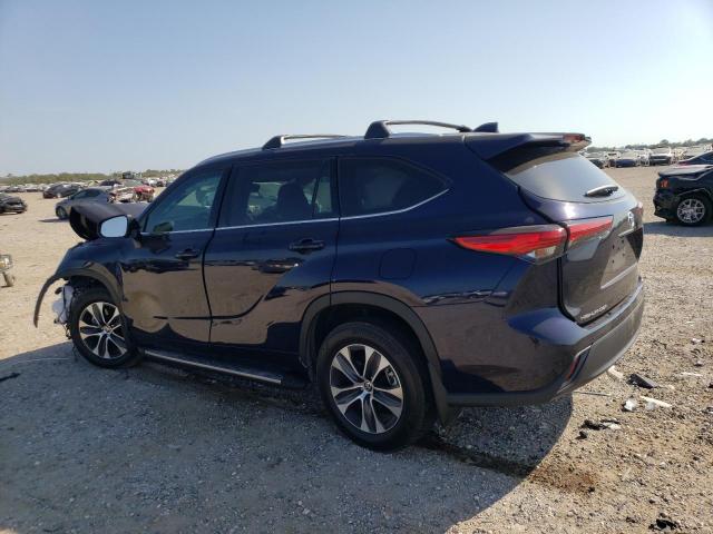 5TDGZRAH0NS136078 - 2022 TOYOTA HIGHLANDER XLE Կապույտ լուսանկար 2