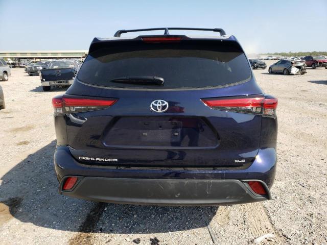 5TDGZRAH0NS136078 - 2022 TOYOTA HIGHLANDER XLE Կապույտ լուսանկար 6