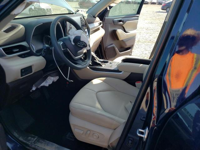 5TDGZRAH0NS136078 - 2022 TOYOTA HIGHLANDER XLE Կապույտ լուսանկար 7