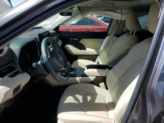 5TDGZRBH3NS212150 - 2022 TOYOTA HIGHLANDER XLE GRAY photo 7