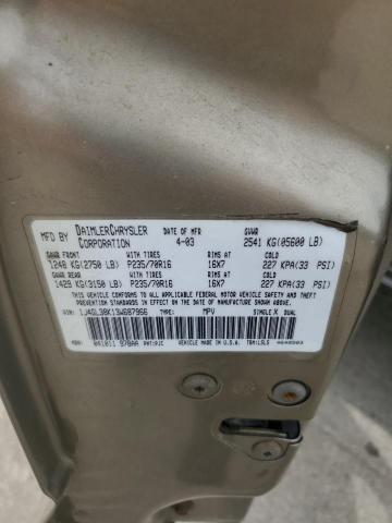 1J4GL38K13W687966 - 2003 JEEP LIBERTY RENEGADE 金色 照片 13