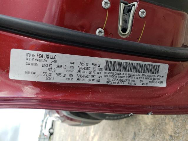 1C4PJMBN6KD189440 - 2019 JEEP CHEROKEE TRAILHAWK 勃艮第红 照片 13