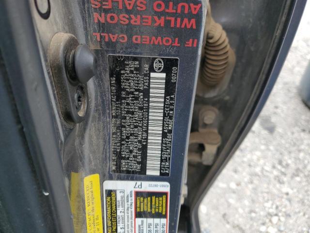 4T1BF1FK6CU011874 - 2012 TOYOTA CAMRY BASE GRAY photo 12