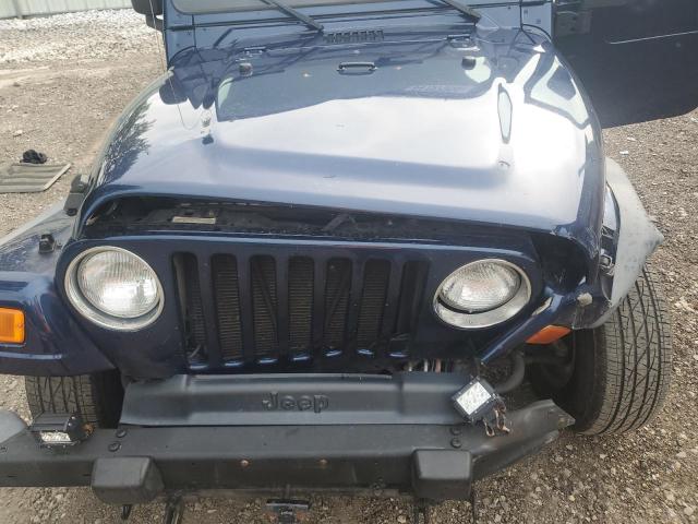 1J4FA39S45P352018 - 2005 JEEP WRANGLER X Mavi foto 12