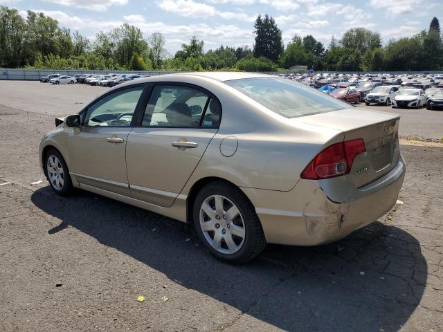 1HGFA16518L046433 - 2008 HONDA CIVIC LX TAN photo 2