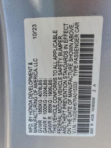 19UDE4H67RA015333 - 2024 ACURA INTEGRA A-SPEC TECH SILVER photo 12