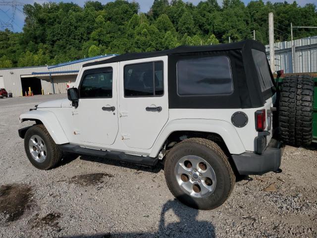 1C4BJWEG1EL322781 - 2014 JEEP WRANGLER U SAHARA WHITE photo 2