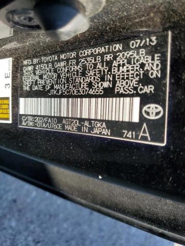 JTKJF5C70E3074655 - 2014 TOYOTA SCION TC შავი ფოტო 12