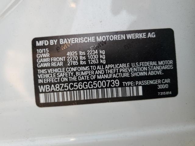 WBA8Z5C56GG500739 - 2016 BMW 328 XIGT SULEV WHITE photo 12