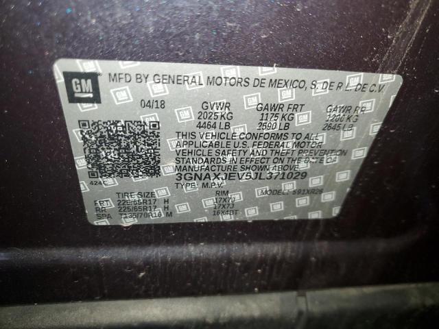 3GNAXJEV5JL371029 - 2018 CHEVROLET EQUINOX LT Көк фото 13