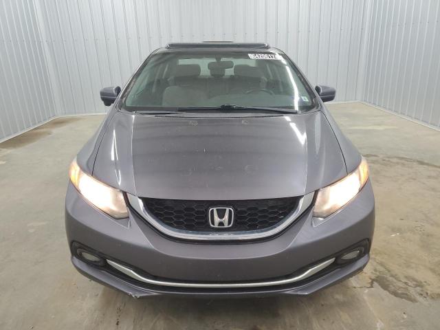 2HGFB2F98FH520846 - 2015 HONDA CIVIC EXL ნაცრისფერი ფოტო 5