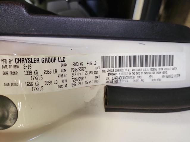 1J4RG4GK4AC157137 - 2010 JEEP COMMANDER SPORT თეთრი ფოტო 13