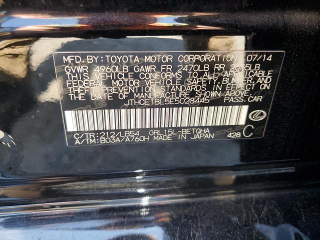 JTHCE1BL5E5028445 - 2014 LEXUS GS 350 BLACK photo 12