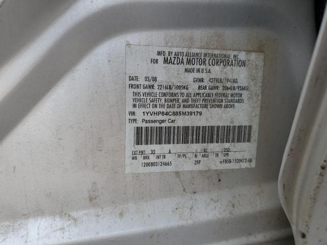 1YVHP84C885M39179 - 2008 MAZDA 6 I Күміс фото 12