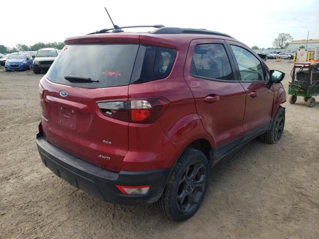 MAJ6P1CL7JC207198 - 2018 FORD ECOSPORT SES RED photo 4