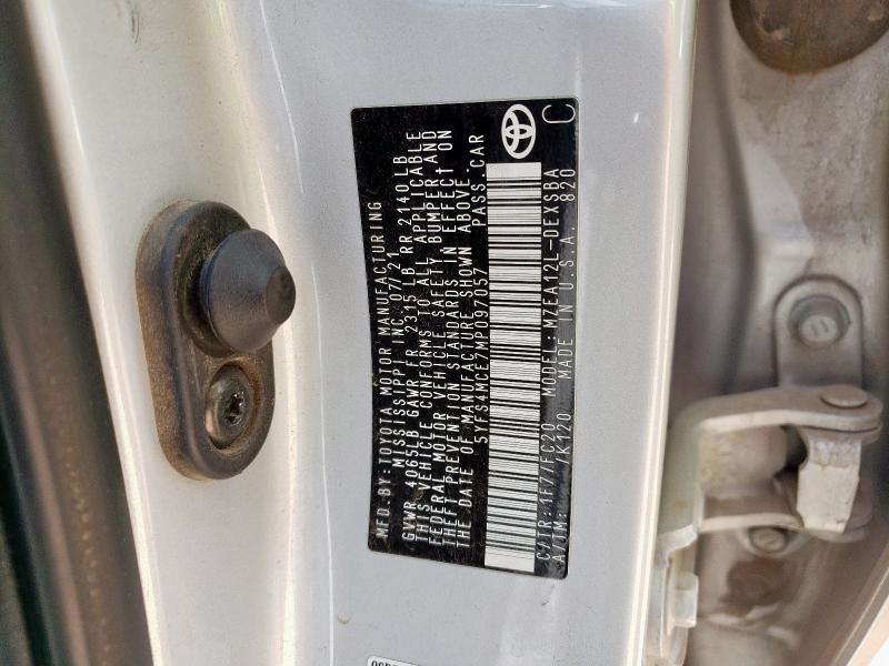 5YFS4MCE7MP097057 - 2021 TOYOTA COROLLA SE SILVER photo 12