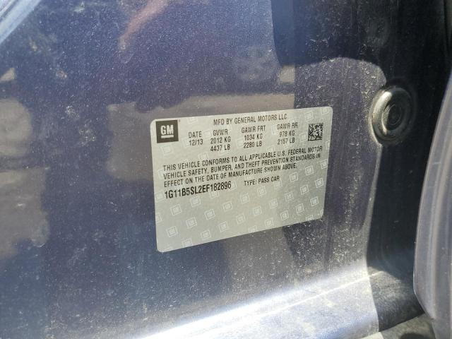 1G11B5SL2EF182896 - 2014 CHEVROLET MALIBU LS BLUE photo 12