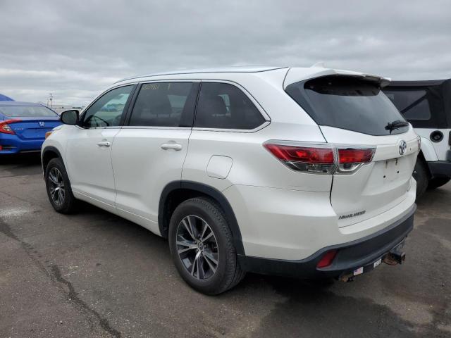 5TDJKRFH2GS287199 - 2016 TOYOTA HIGHLANDER XLE WHITE photo 2
