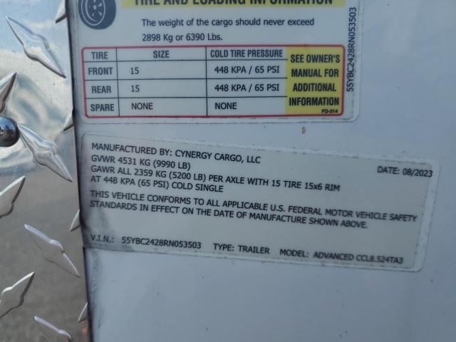 55YBC2428RN053503 - 2024 UTILITY TRAILER Blanc photo 10