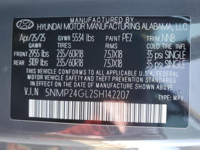 5NMP24GL2SH142207 - 2025 HYUNDAI SANTA FE SEL Boz foto 13