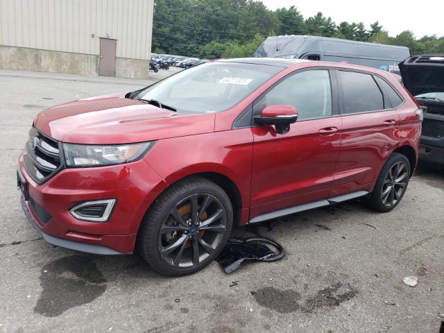 2FMTK4AP1FBB69571 - 2015 FORD EDGE SPORT MAROON photo 1