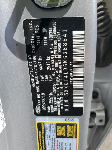 5XXGT4L36KG368641 - 2019 KIA OPTIMA LX 银色 照片 12