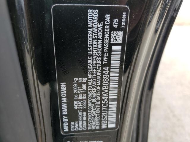 WBS2U7C54KVB08944 - 2019 BMW M2 COMPETITION Чорний фото 12