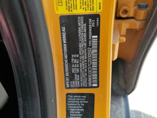 WMWXU3C57G2D30552 - 2016 MINI COOPER S ORANGE photo 12