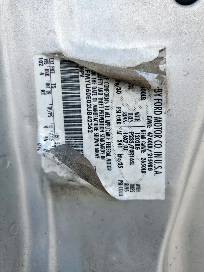 1FMYU60E02UB42362 - 2002 FORD EXPLORER SPORT ვერცხლისფერი ფოტო 13