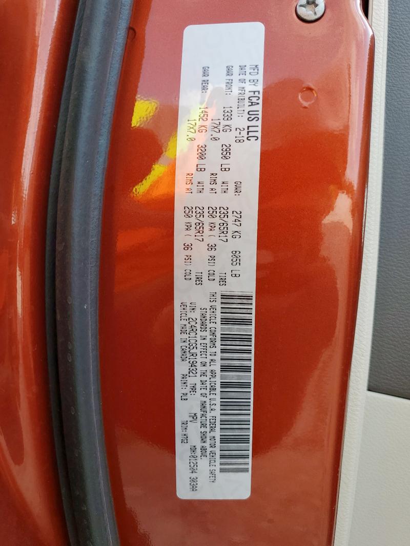 2C4RC1CG5JR194321 - 2018 CHRYSLER PACIFICA LX 橙色 照片 13