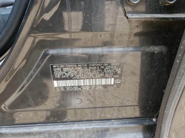 JTHBJ46G972136349 - 2007 LEXUS ES 350 BLACK photo 12