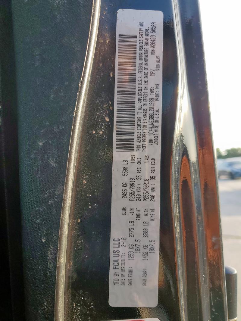 1C4HJWEG8GL201968 - 2016 JEEP WRANGLER U SAHARA 黑色 照片 13