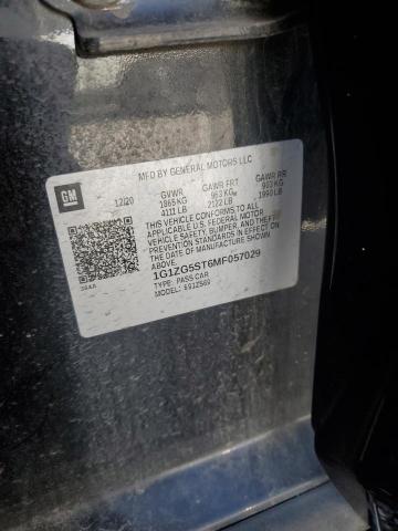 1G1ZG5ST6MF057029 - 2021 CHEVROLET MALIBU RS Schwarz Foto 12