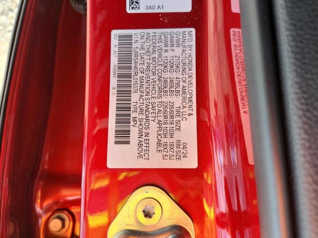 5J6RS4H40RL015376 - 2024 HONDA CR-V EX BURGUNDY photo 14