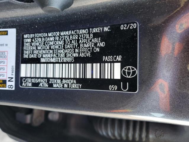 NMTKHMBX1LR109893 - 2020 TOYOTA C-HR XLE 灰色 照片 12